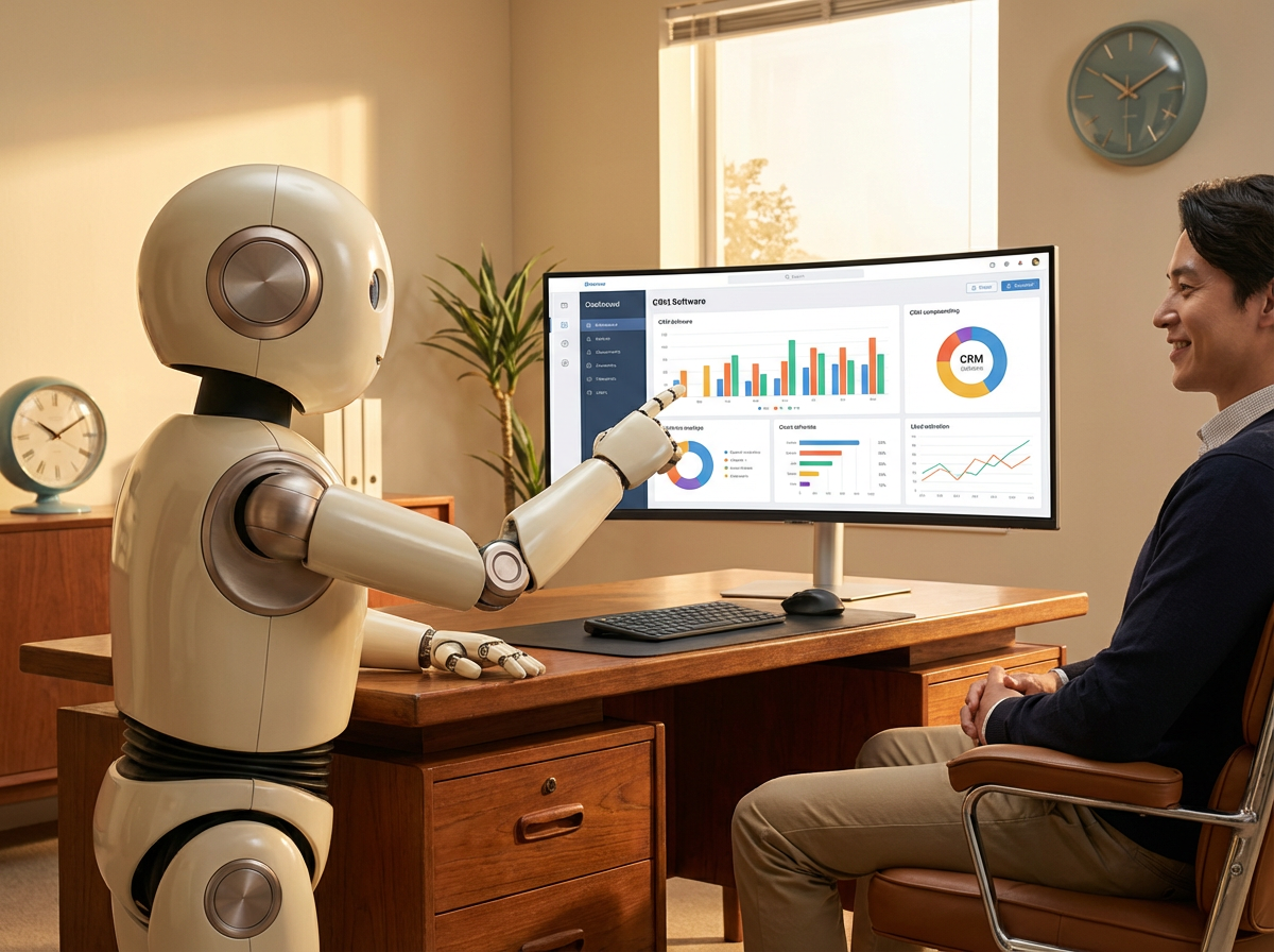 Agente de IA ayudando en la gestión de negocio