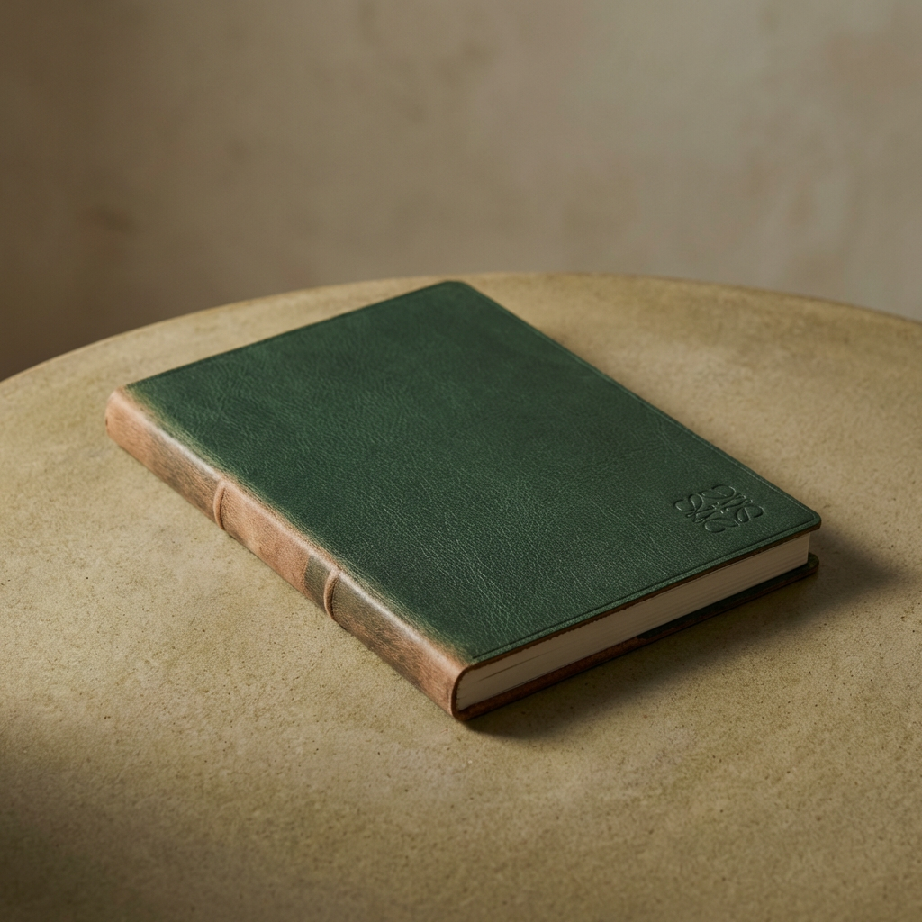 Cuaderno de Mentea sobre un fondo sereno